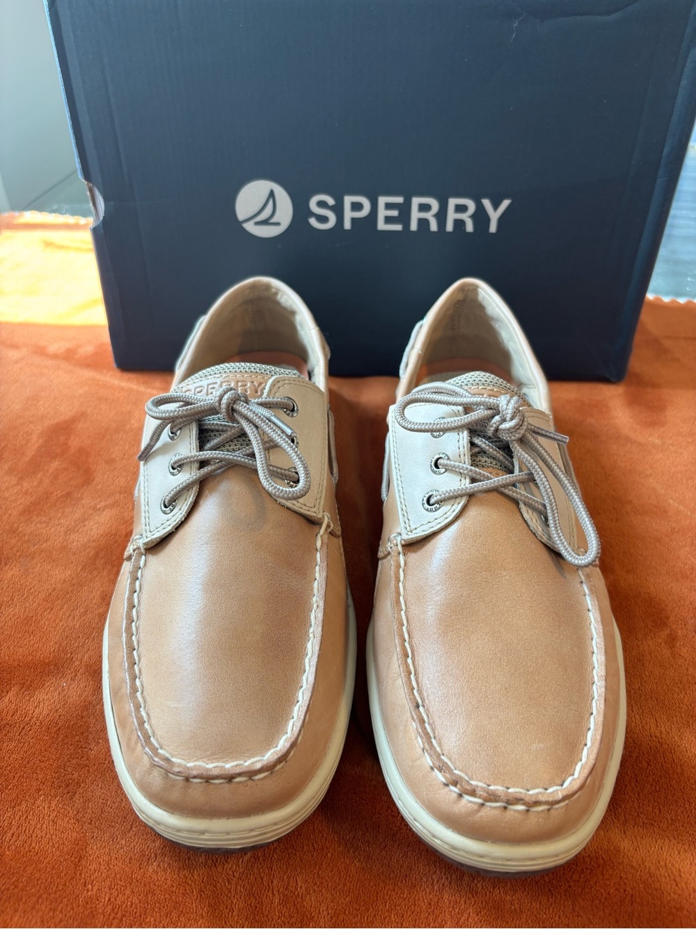 Sperry Men’s Light Brown Leather Boat Shoes